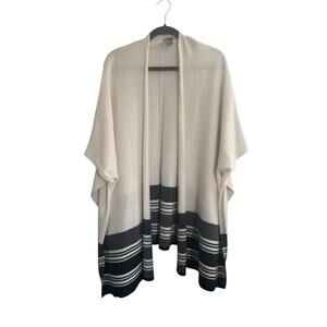 Vince Womens Medium Large Sweater Poncho Cape Armholes Wool Cashmere Open #5696